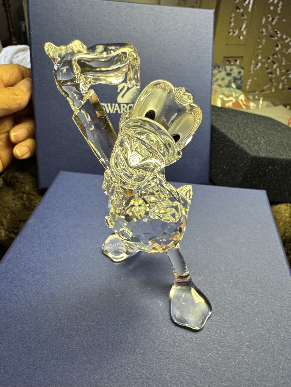 Swarovski Clear Crystal Donald Duck Figurine - Clear